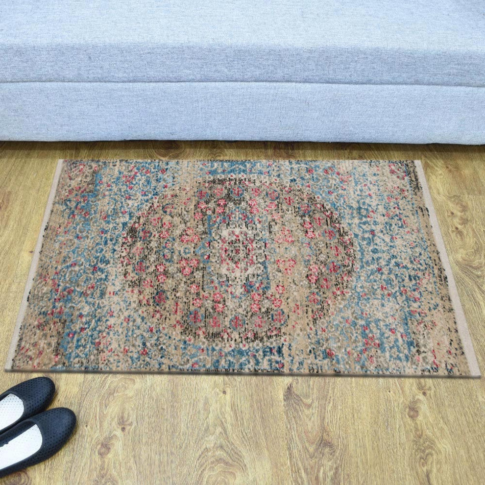 Machine Made Polyester Durable Indoor Outdoor Washable Oriental Pattern Footmat