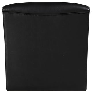 Vega Upholstered Accent Chair, Black, Vegan Leather