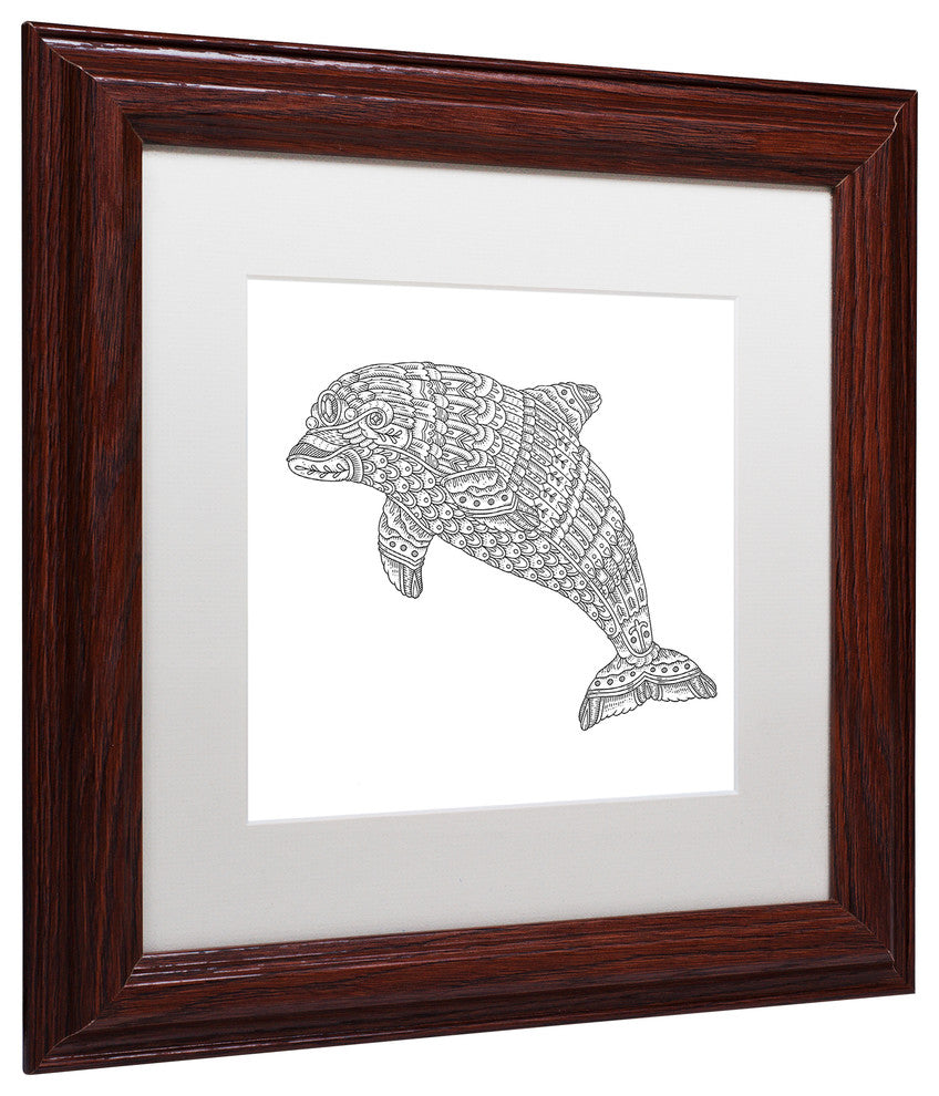 Filippo Cardu 'Spirit Animals 8' Art, Wood Frame, White Mat, 11x11