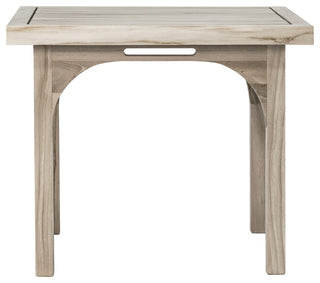 Serenique Sun Bleached Teak Patio Side Table