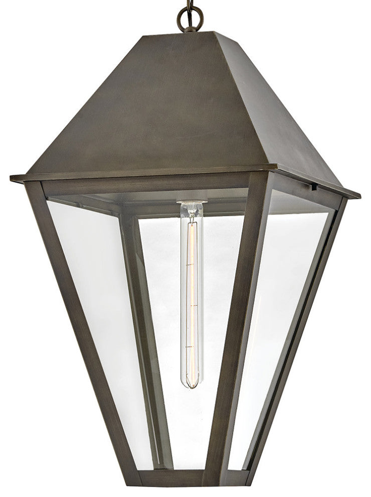 Hinkley Endsley Large Hanging Lantern, Blackened Brass