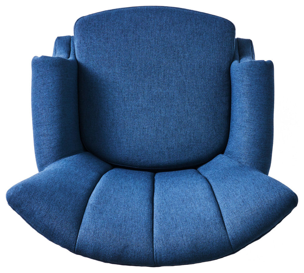 GDF Studio Ezra Classic Fabric Club Chair, Navy Blue