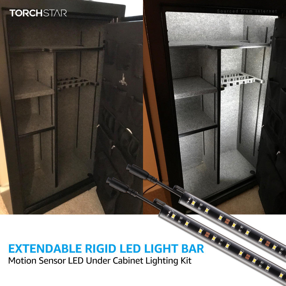 Motion Activated Under Cabinet LED Strips Light Kit, Daylight, 6pcs