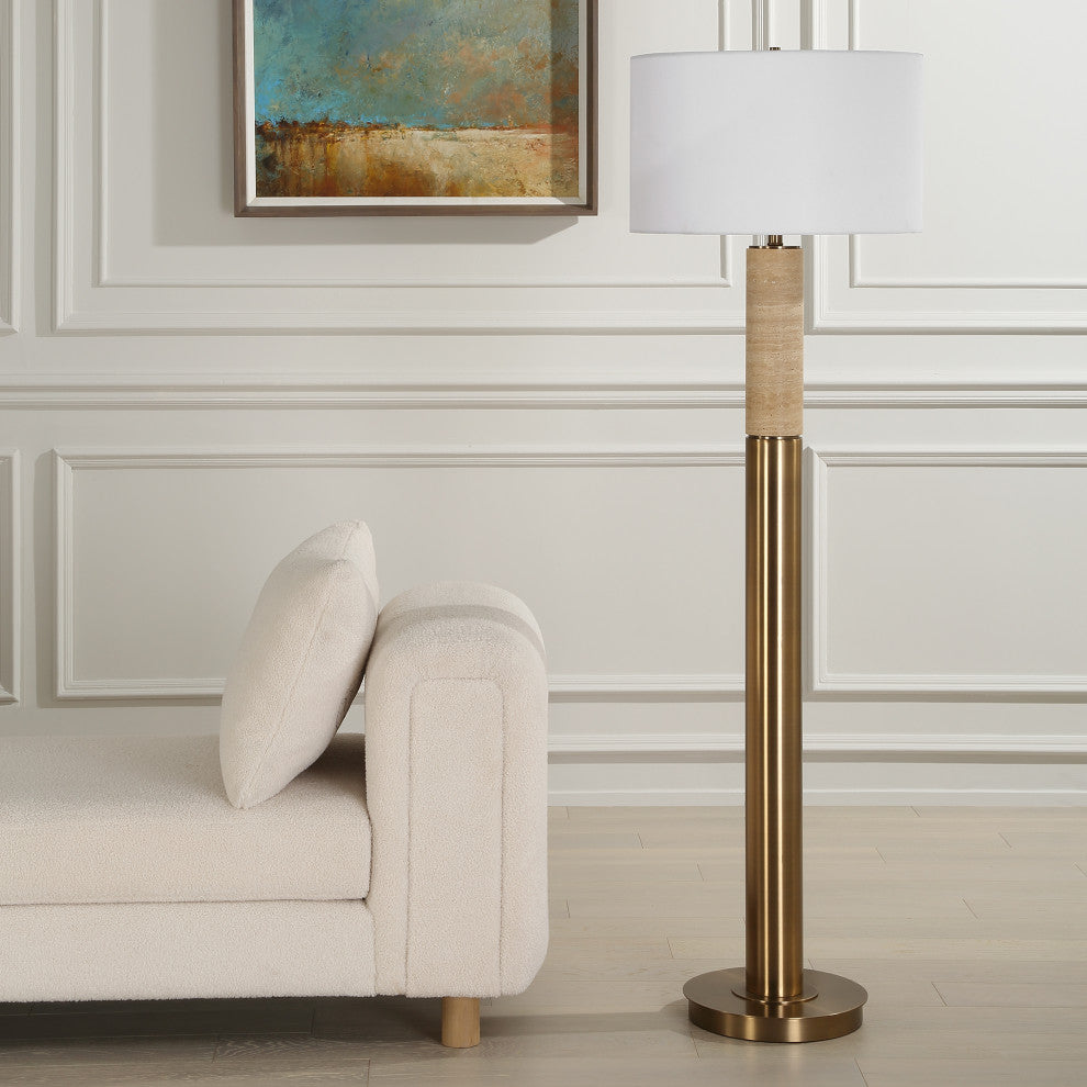 Uttermost Knox Travertine Floor Lamp