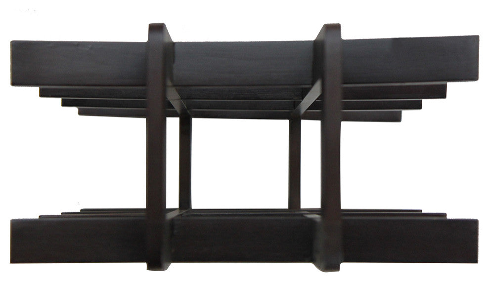 12-Bottle Bamboo Wine Rack, Dark Espresso