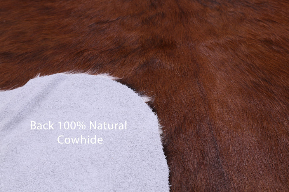 6' 2" X 5' 2" Natural Cowhide Rug C1961
