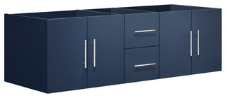 Geneva Transitional Navy Blue 60" Vanity Cabinet Only
