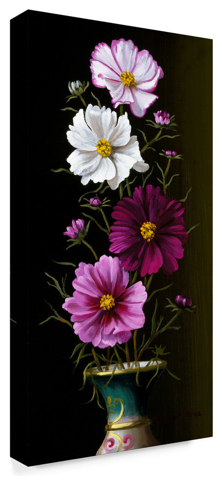 Christopher Pierce ''Four Cosmos'' Canvas Art, 10"x19"