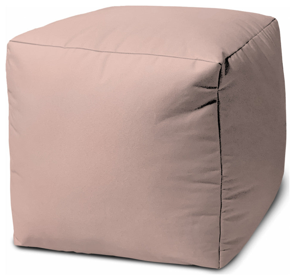 17  Cool Pale Pink Blush Solid Color Indoor Outdoor Pouf Ottoman