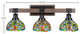 Tacoma 3-Light Bath Bar, Kaleidoscope Art