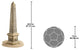 Golden Obelisks of Ancient Egypt, Set of 2