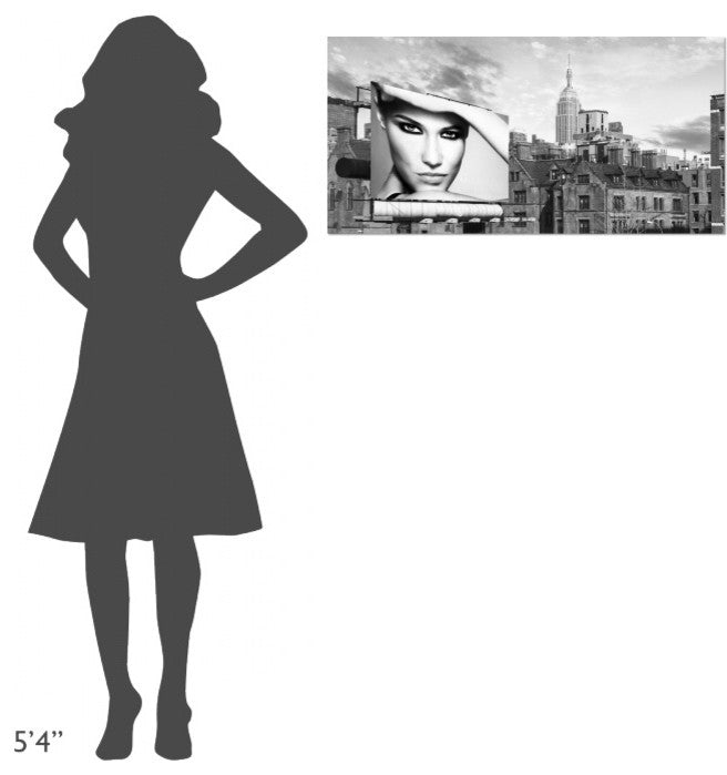 "A Billboard in Manhattan" Stretched Canvas Giclee by Lauren, 36x18"