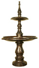 Tiered Fountain, Two Tiers, Simple Design Bronze Sculpture