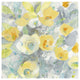 "Buttercups II Turquoise" Digital Paper Print by Albena Hristova, 26"x26"
