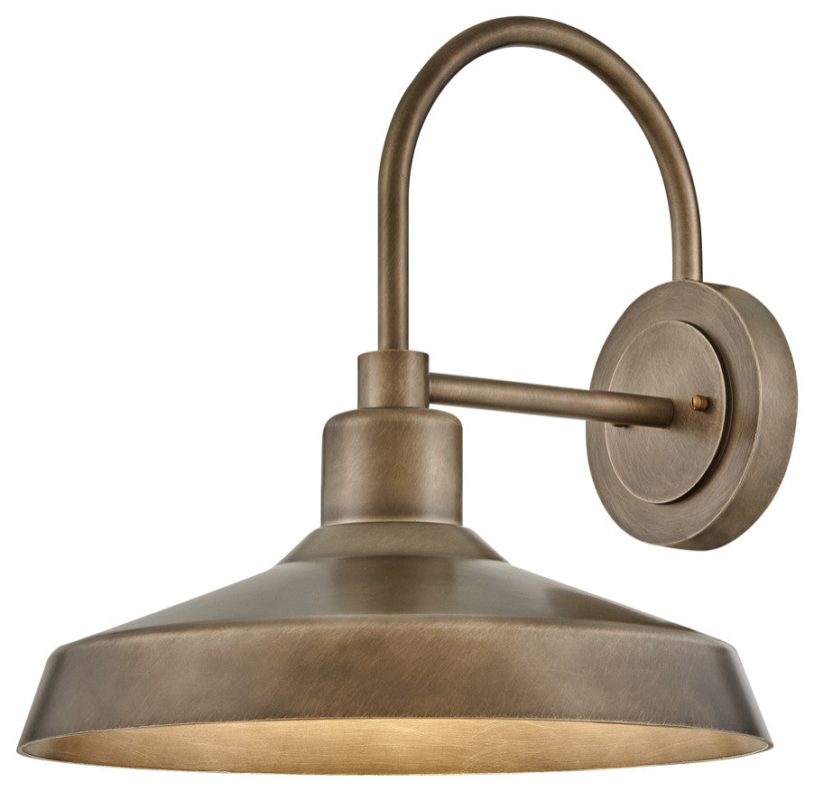 Hinkley Forge 16" Medium Outdoor Wall Mount Lantern, Burnished Bronze