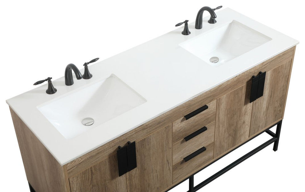 Home Living 22" Modern Natural Oak-Light Bathroom Vanity