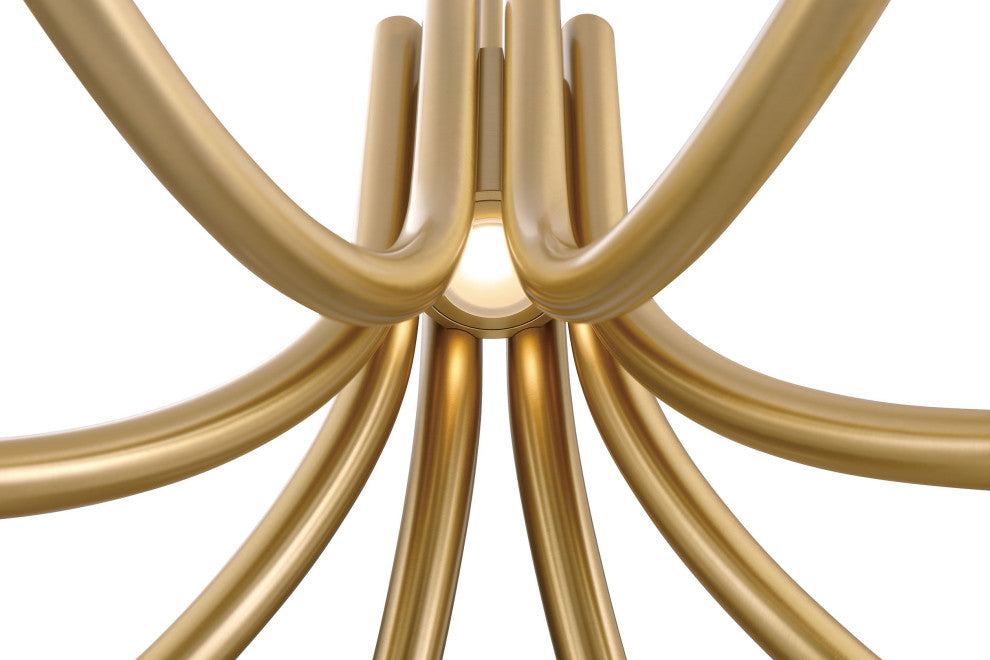 Olette 8L 24" Gold Frosted Chandelier