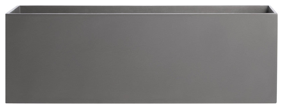 Belmont Rectangle Planter Box, Gray, 24"x8"x8