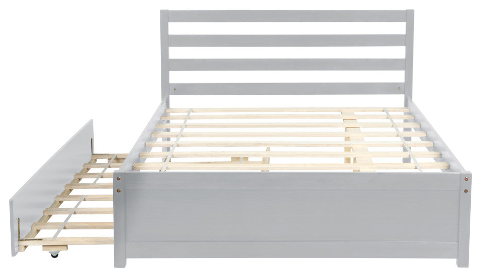 Gewnee Full Size Wood Platform Bed Frame