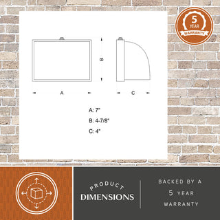 Walsh 7" Outdoor Wall Light Dark Bronze