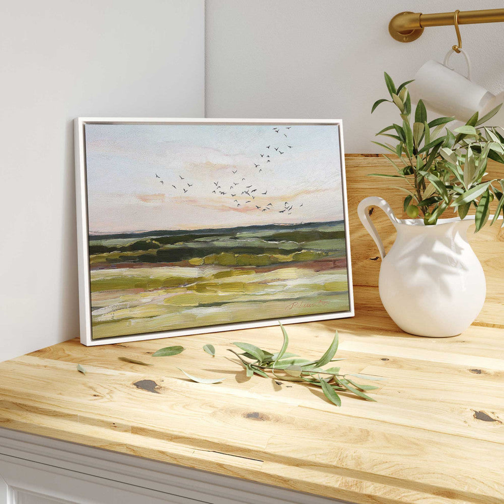 "Skyscape Serenade" - Pastoral Elegance Canvas Art Print