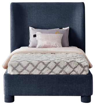 Penny Bed, Navy, Twin, Chenille Fabric