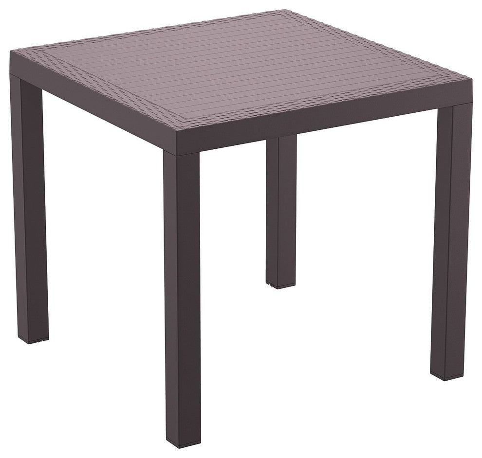 Compamia Orlando Outdoor Square Dining Table, Brown