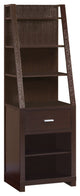 Contemporary style Media Tower With 6 Shelves, Dark Brown