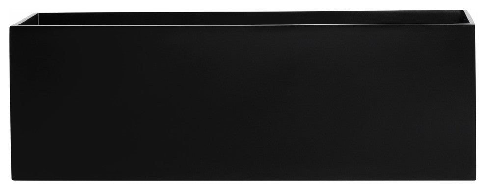Belmont Rectangle Planter Box, Black, 36"x12"x12