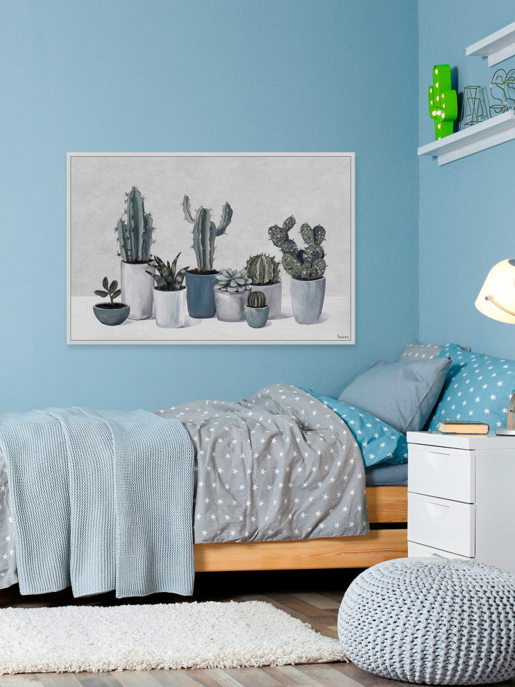 "My Succulent Collection" Floater Framed Painting Print on Canvas