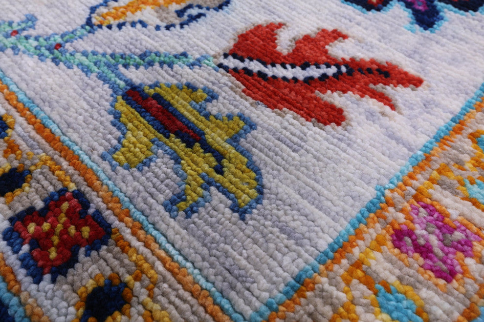 9' 5" X 11' 9" Handmade Turkish Oushak Wool Rug - Q14819
