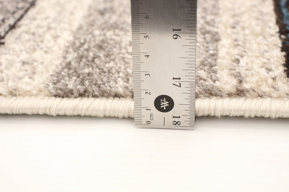 Ayla eCarpetGallery Area Rug, Ivory-Blue, 7'10"x10'2"