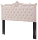 Tufted Headboard, Nailhead, King California Size, Pink, Velvet, Modern