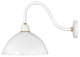 Hinkley Foundry Dome Medium Gooseneck Barn Light, Gloss White