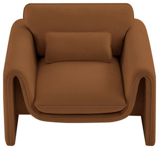 Sloan Saddle Velvet Fabric Chair