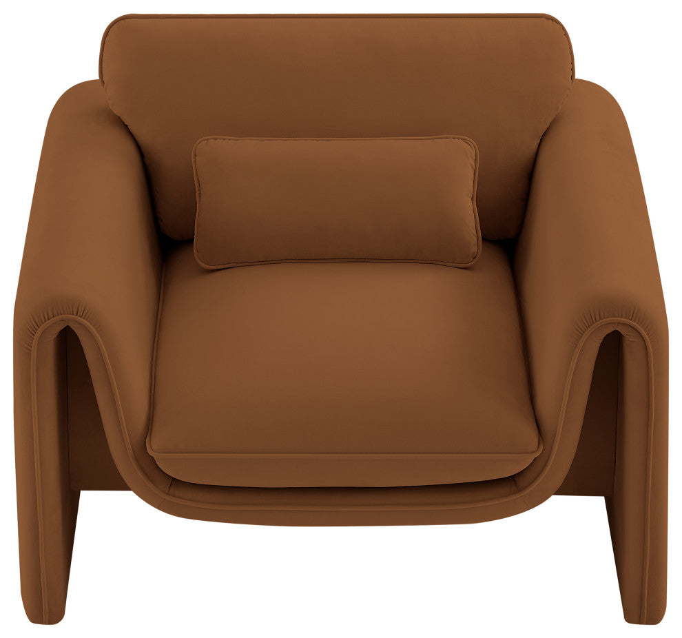 Sloan Saddle Velvet Fabric Chair