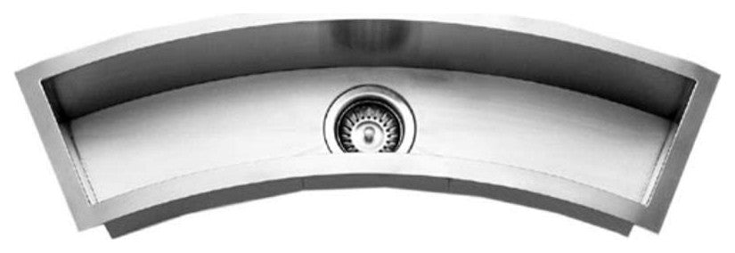 Houzer CTC-3312 Contempo Trough 33" Undermount Single Basin - Stainless Steel