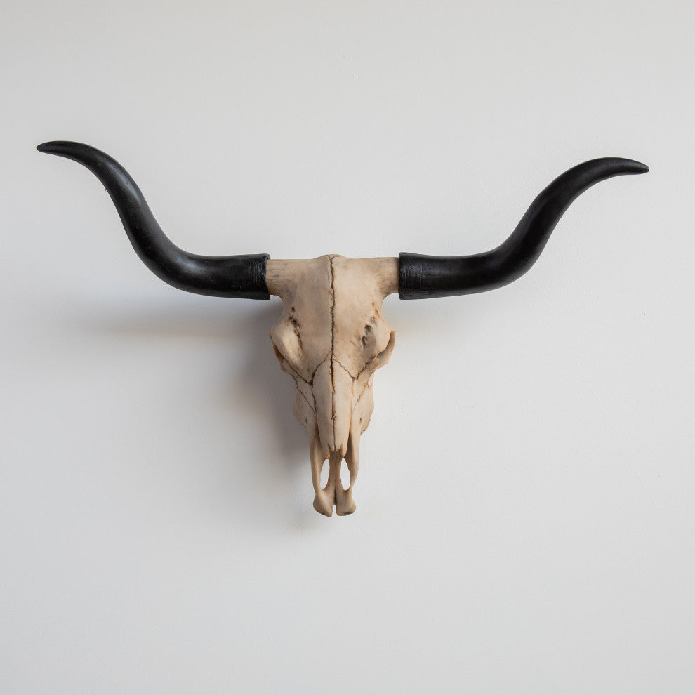 Large Faux Skull Texas Longhorn, Realistic
