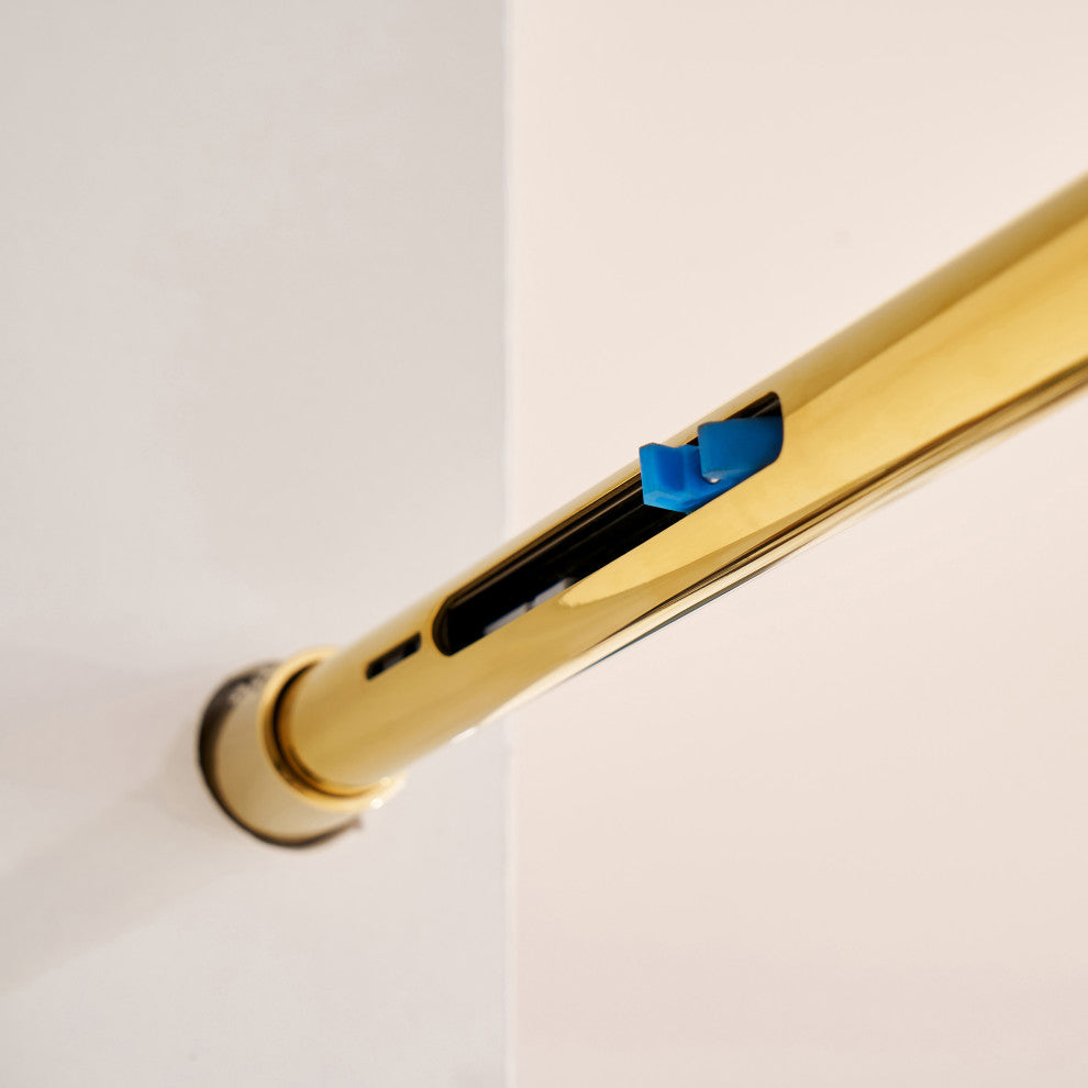 56"“60"Wx76" Frameless Sliding Shower Door With Clear Glass, Titanium Gold