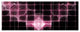 Pink Bat Outline on Radar, Abstract Canvas Art Print, 70"x28", 6 Panels
