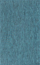 Unique Loom Teal Solid Outdoor 5' 0 x 8' 0 Area Rug