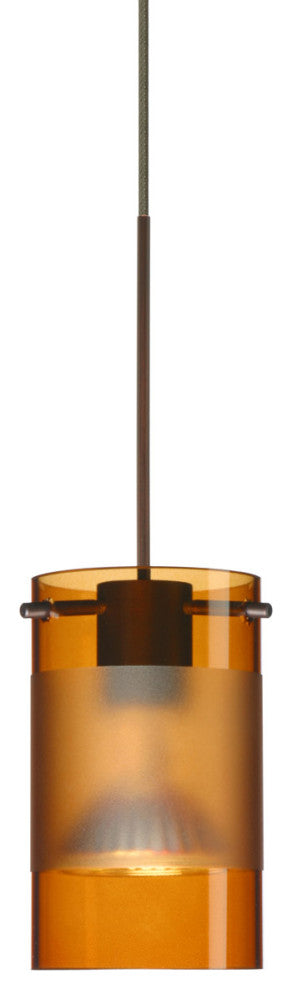 Scope 1 Light Pendant, Bronze, LED, Armagnac With Frost Glass