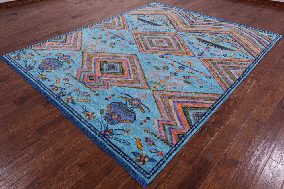 8' 1" X 10' 0" Hand Knotted Moroccan Wool Rug - Q15415