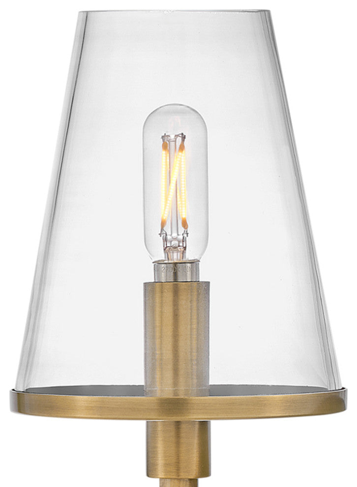 Hinkley Marten 5" Single Light Bath Vanity Fixture, Heritage Brass + Black