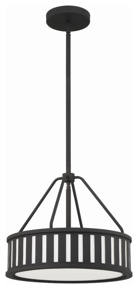 Kendal 3-Light Black Forged Pendant