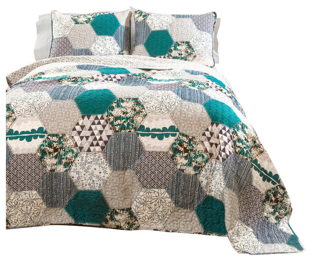 Briley 3-Piece Quilt Set, Full/Queen