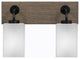 Oxbridge, Bath Bar, Matte Black & Painted Distressed Metal, 4" White Muslin