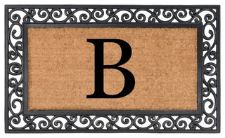 Classic Monogrammed Rubber Welcome Mat, B