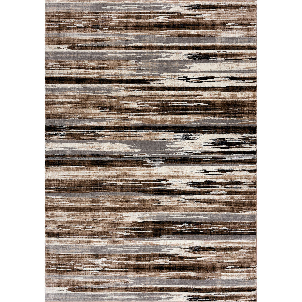 Rug Branch Modern Abstract Camo Brown Beige Indoor Area Rug - 8''x10''