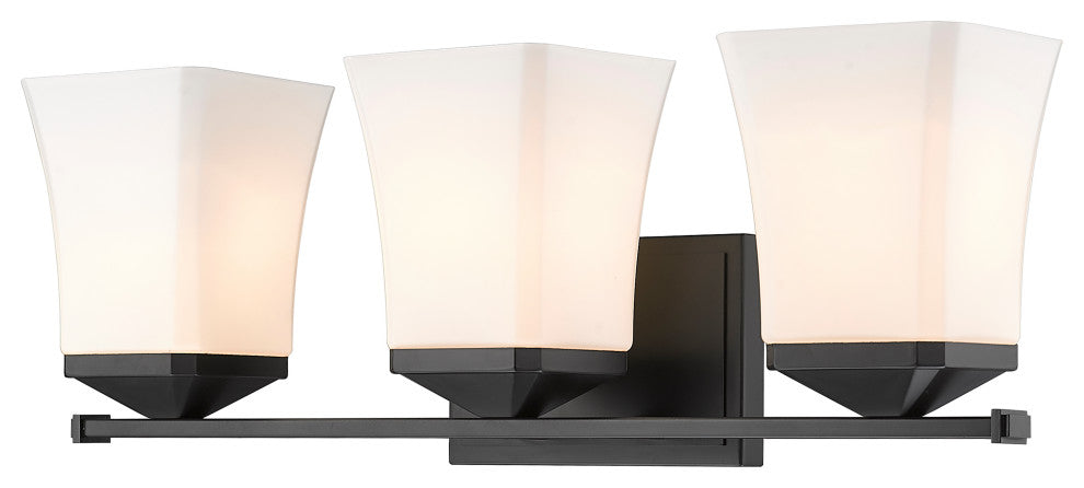 Zlite 1939-3V-MB 3-Light Vanity, Etched Opal